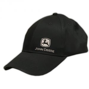 John Deere Black with Silver John Deere Logo Snapback Hat - 13080428BK00